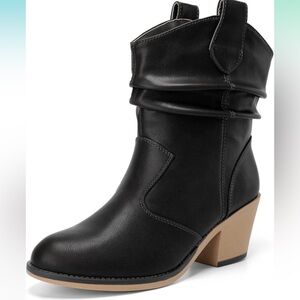 NWOT Bacia Cowboy Boots Womens Cowgirl Boots Mid-Calf with Pull-on Tabs